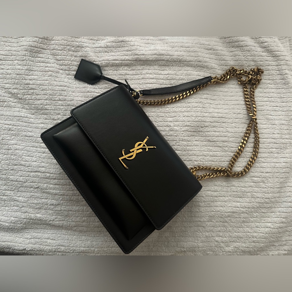 Saint Laurent medium sunset black and gold hardware